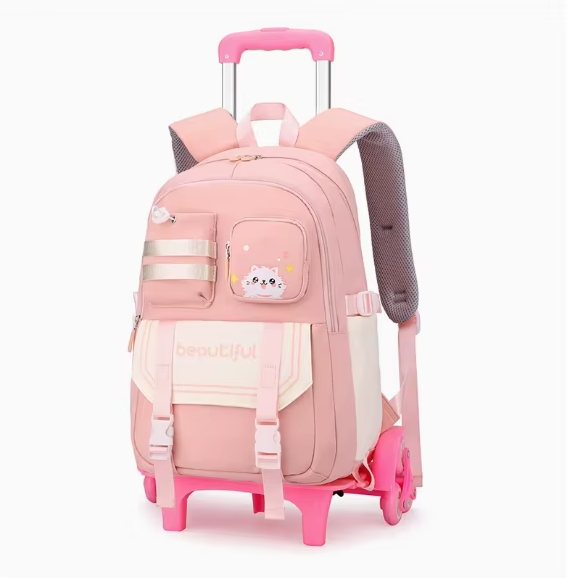 Foldable Rolling Luggage Bag - Ransel Sekolah Anak-anak Tas Troli Perjalanan