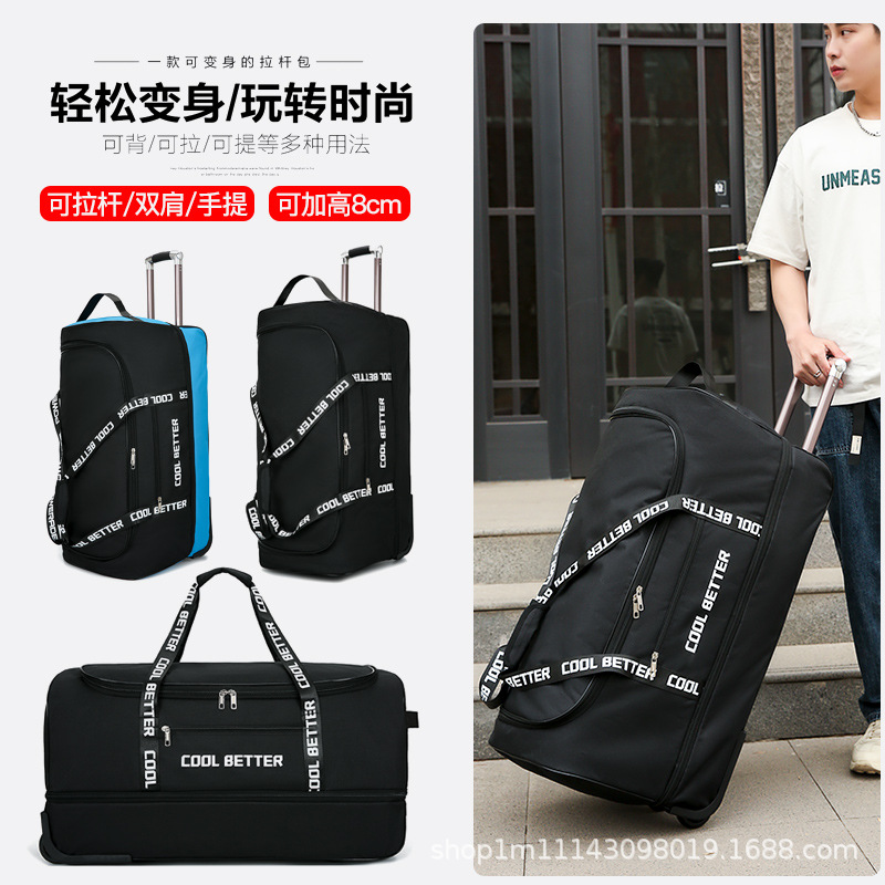 Tas Roda Berkapasitas Besar un - Foldable Rolling Luggage Bag ulasan dan harga