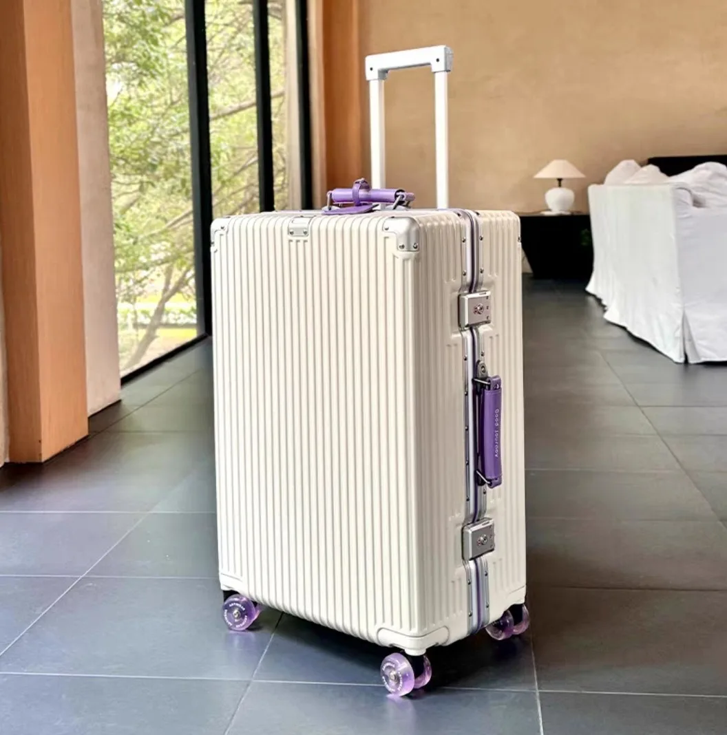 Koper Troli Perjalanan dengan  - Aluminum Frame Carry On Luggage ulasan dan harga