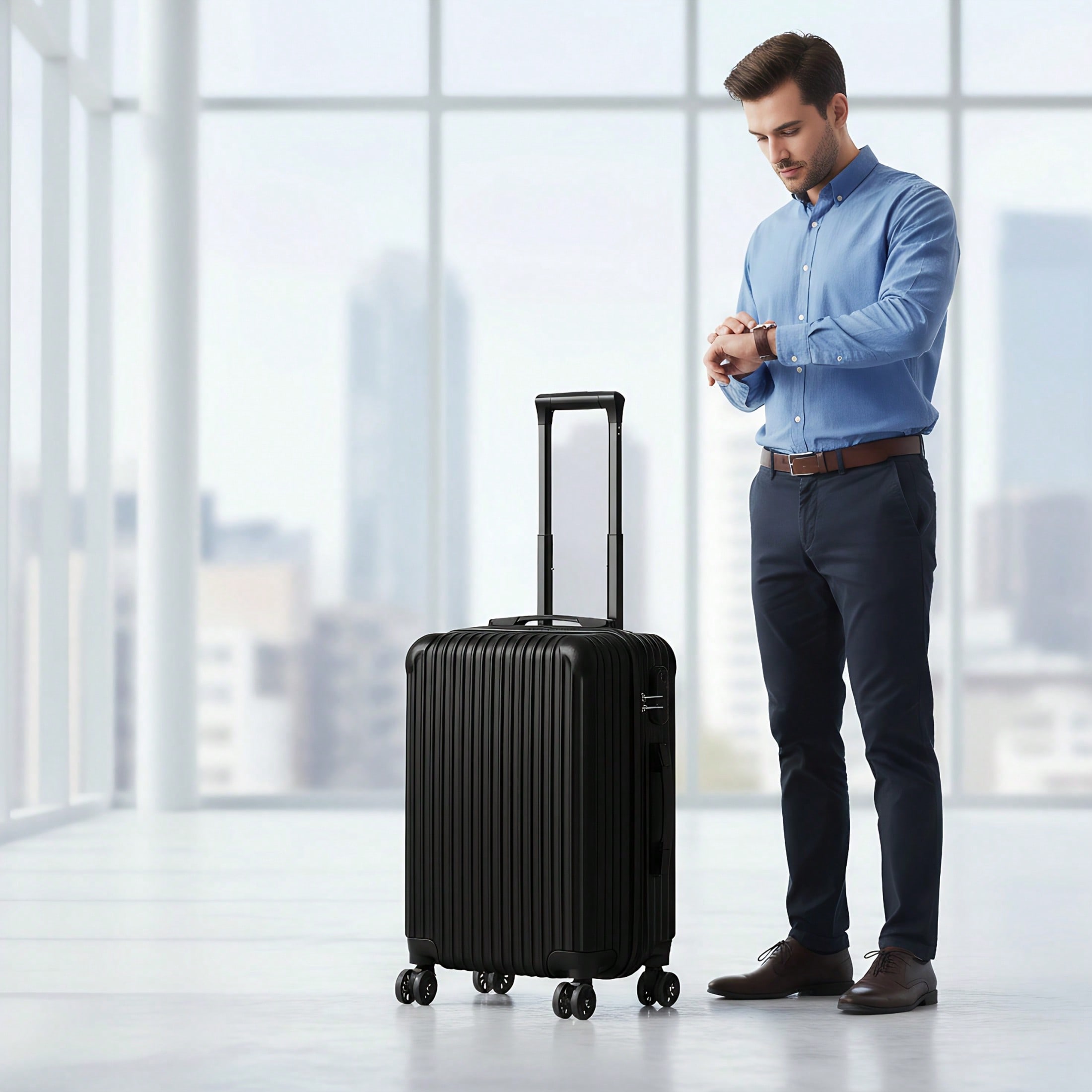 Koper Kabin Berbahan ABS denga - Spinner Wheel Rolling Suitcase 20 Inch ulasan dan harga