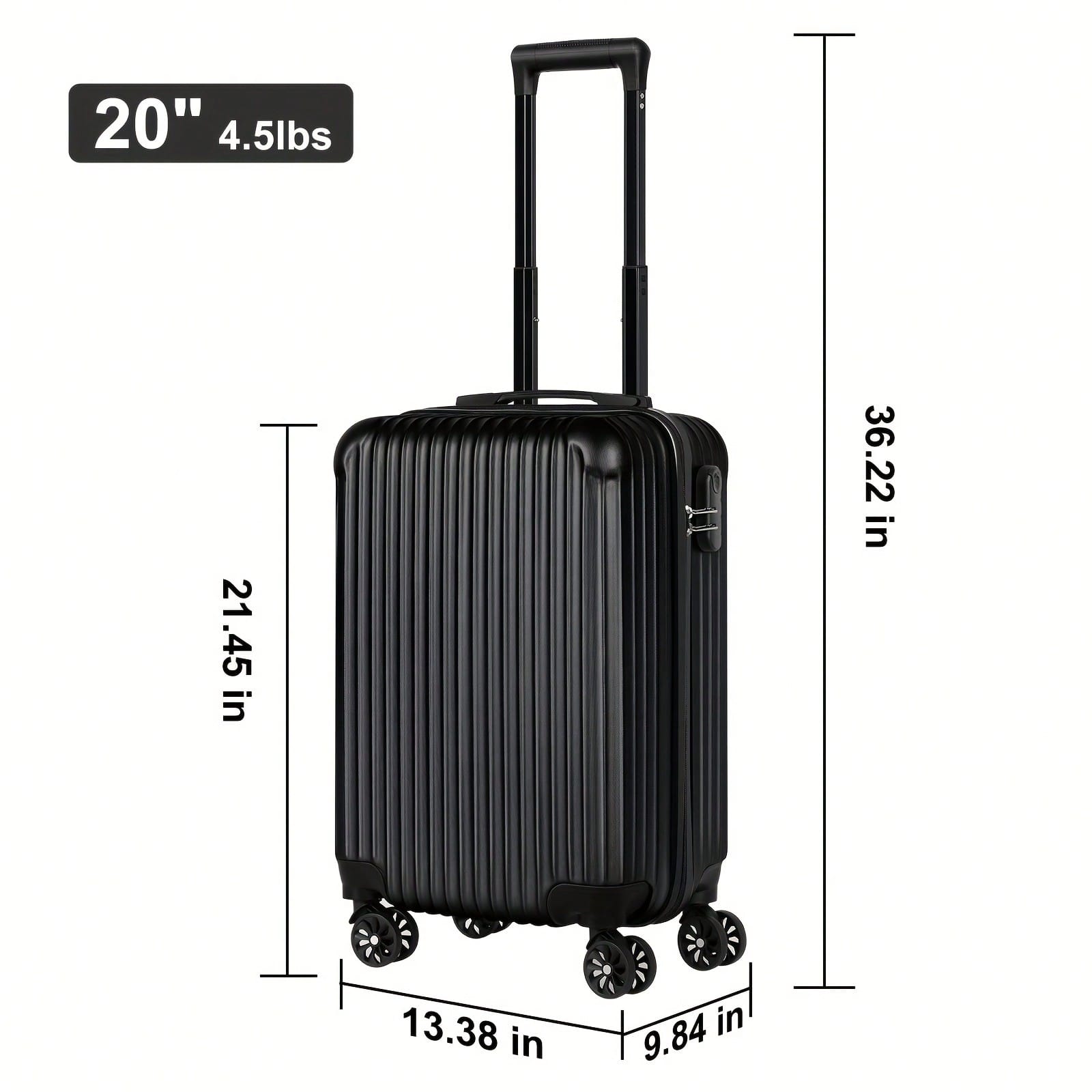 Koper Kabin Berbahan ABS denga - Spinner Wheel Rolling Suitcase 20 Inch ulasan dan harga