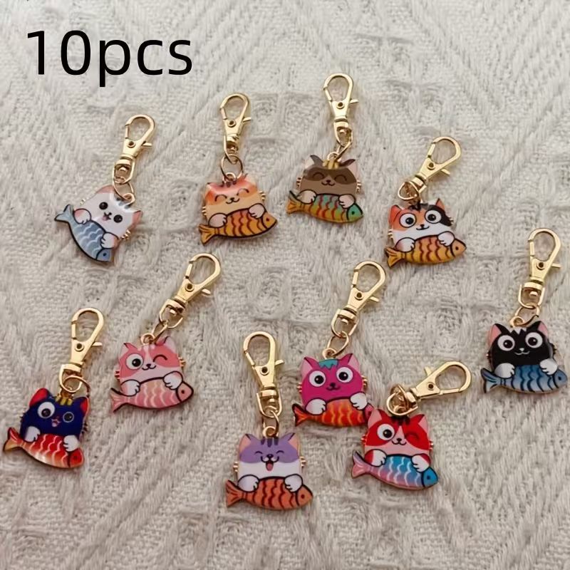 10 buah gantungan kunci kucing - Wallets ulasan dan harga